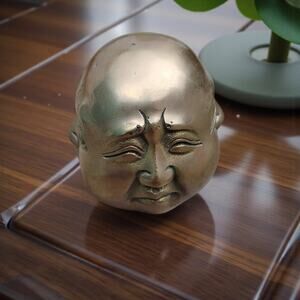 Four Face/Emotions Buddha Brass Aprox 1.25" Tall and about 6oz Heavy